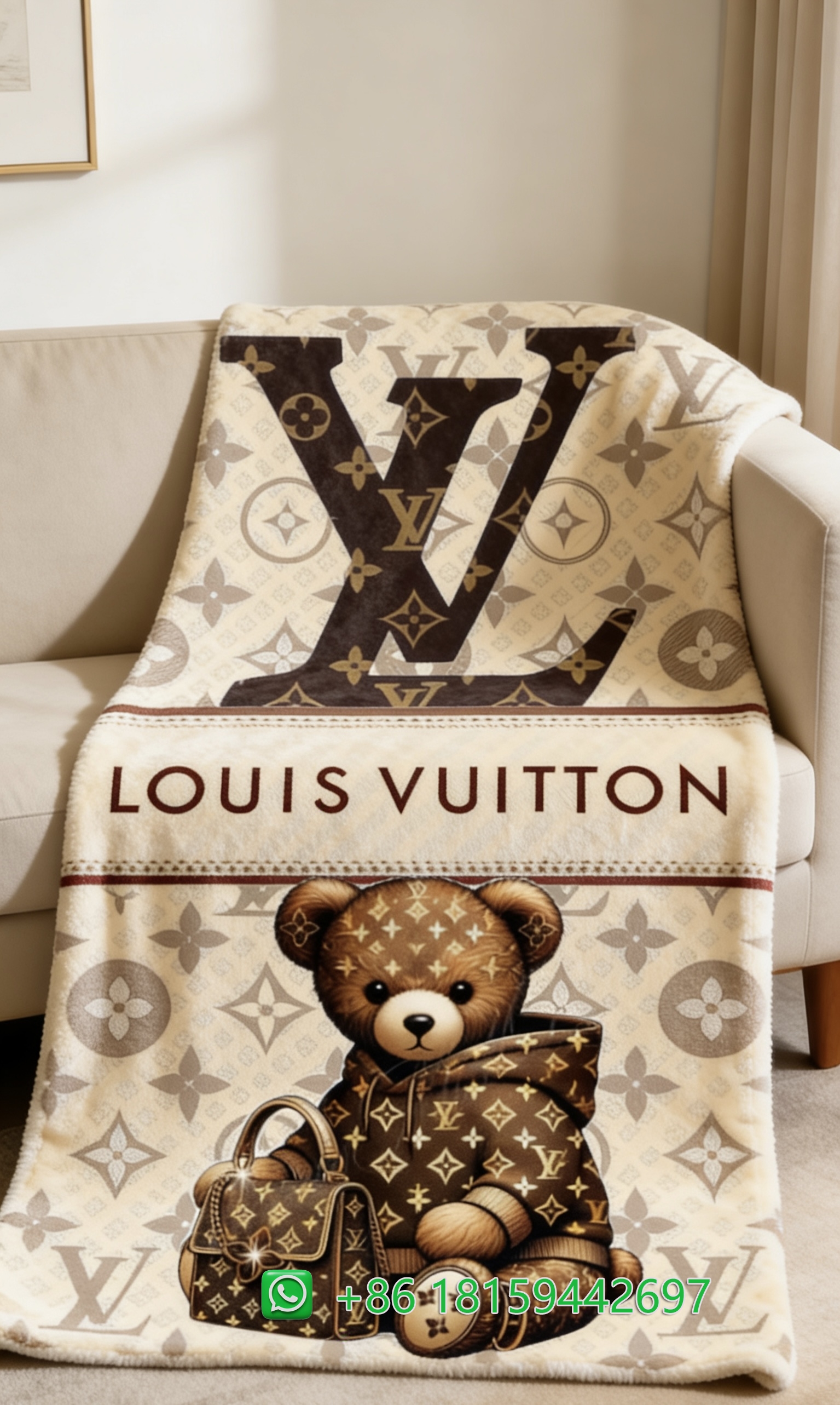 Louis Vuitton Throw Blankets